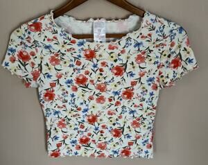 No Boundaries Ladies Juniors 2Pc Floral Skirt Set S 3-5